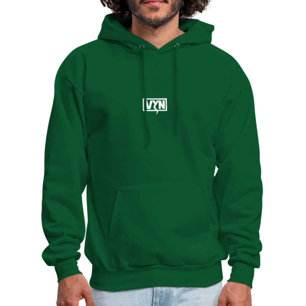 VYN Men's Hoodie white logo - forest green