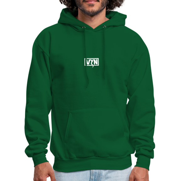 VYN Men's Hoodie white logo - forest green