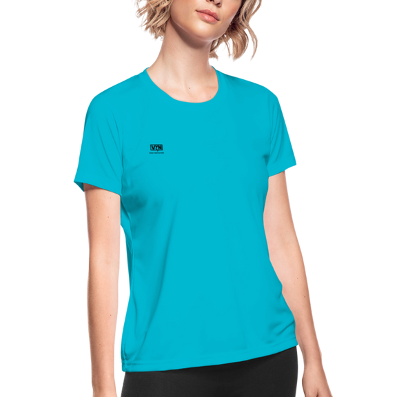 VYN Women's Moisture Wicking Performance T-Shirt - turquoise