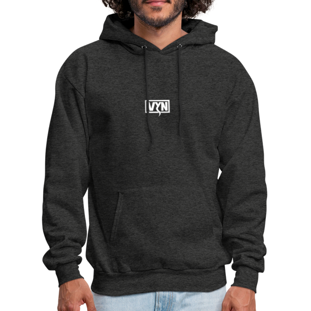 VYN Men's Hoodie white logo - charcoal grey