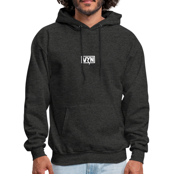 VYN Men's Hoodie white logo - charcoal grey