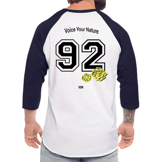 VYN SMM92Rose Unisex Baseball Tee - white/navy