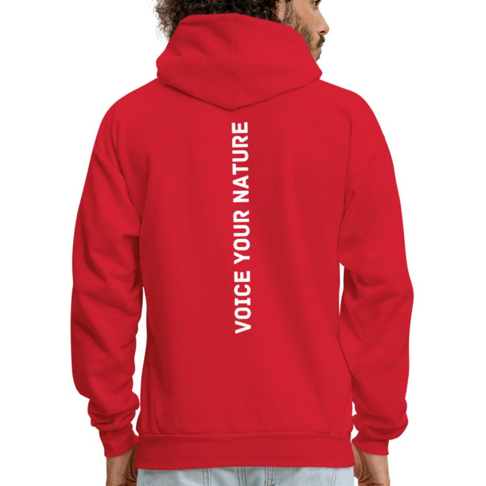 VYN Men's Hoodie white logo - red