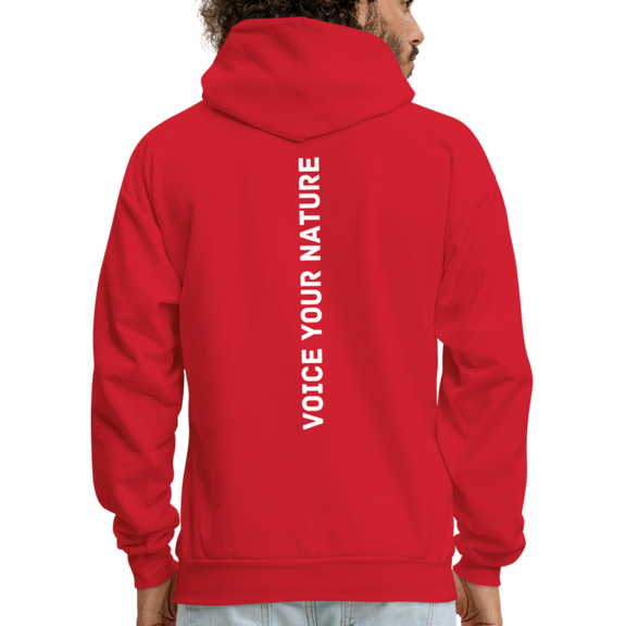 VYN Men's Hoodie white logo - red