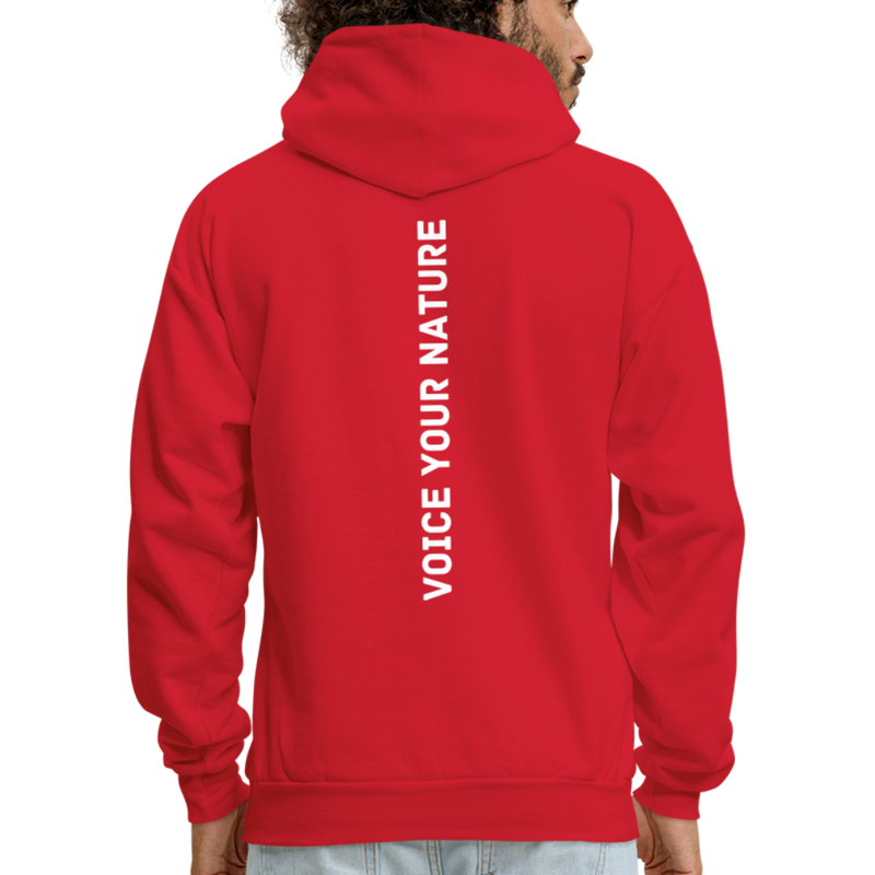 VYN Men's Hoodie white logo - red