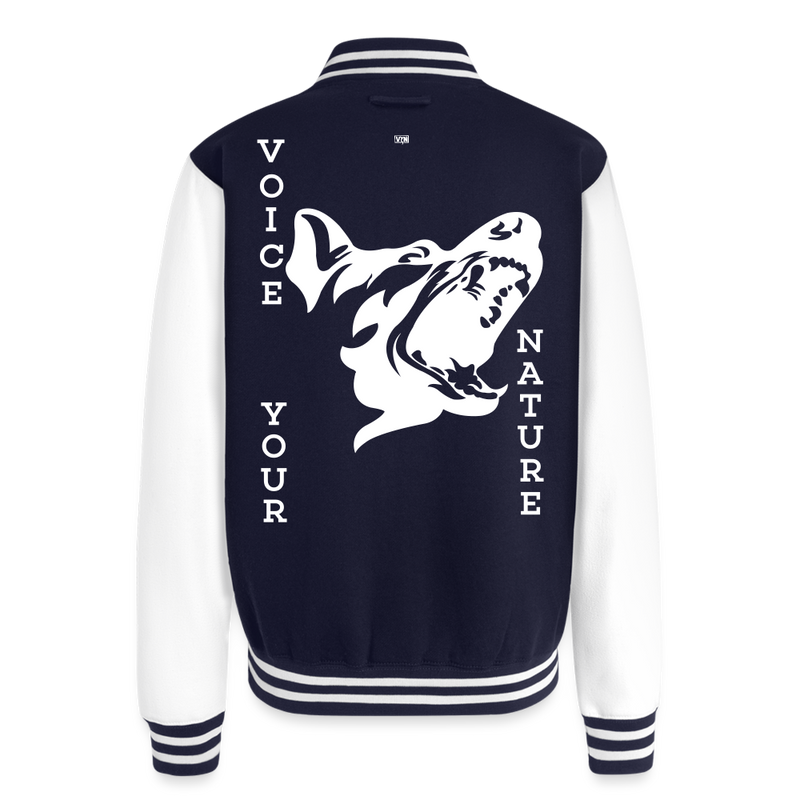 VYN Heavyweight Letterman Jacket - navy/white