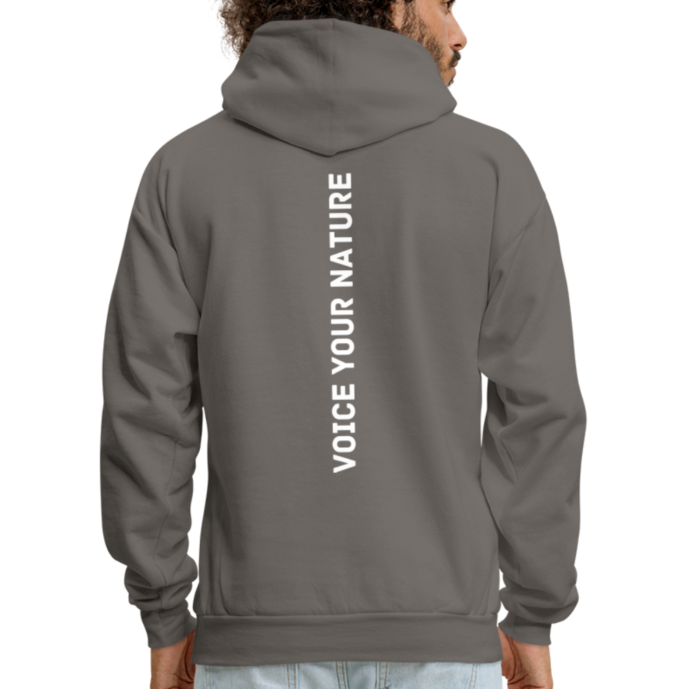 VYN Men's Hoodie white logo - asphalt gray