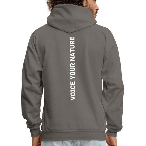 VYN Men's Hoodie white logo - asphalt gray