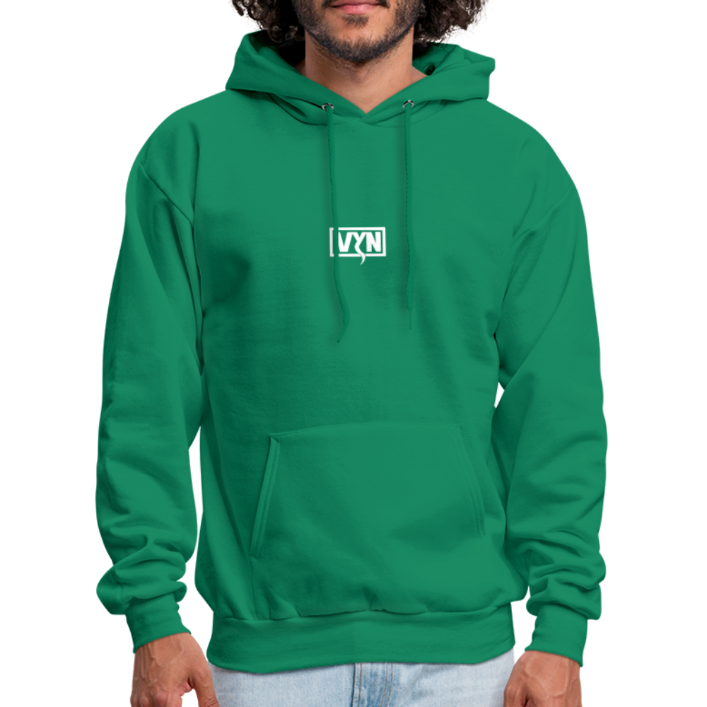 VYN Men's Hoodie white logo - kelly green