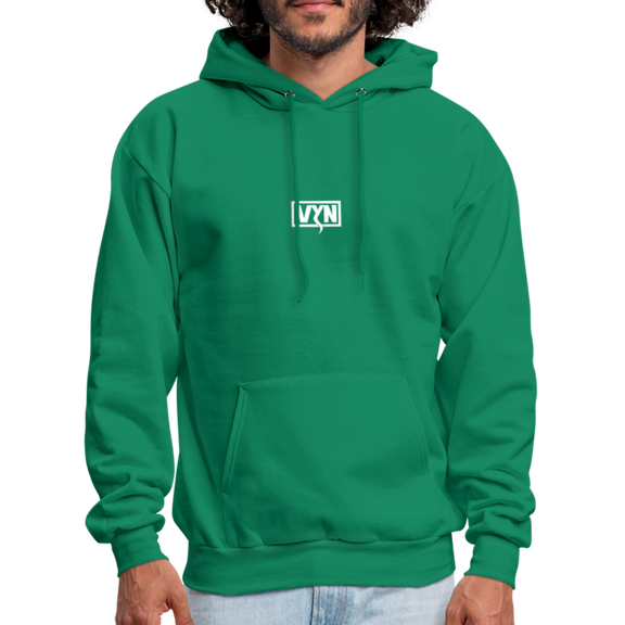 VYN Men's Hoodie white logo - kelly green