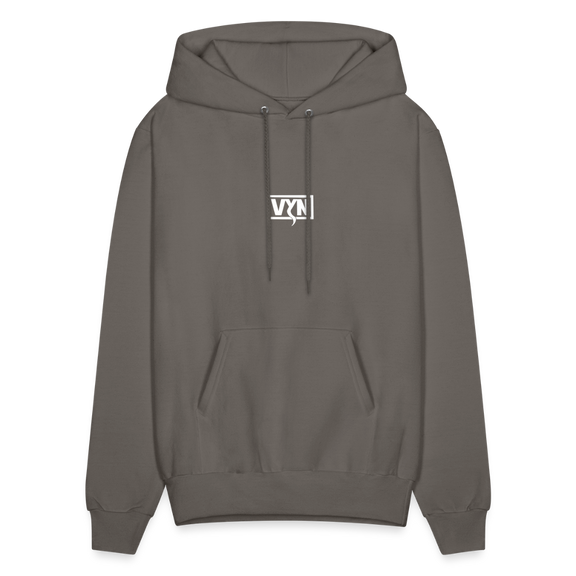 VYN Men's Hoodie white logo - asphalt gray