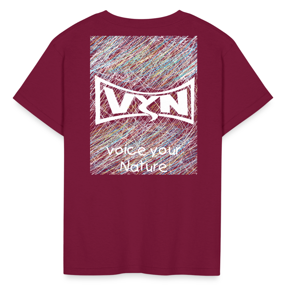 VYN “outside the lines” Kids' T-Shirt - burgundy