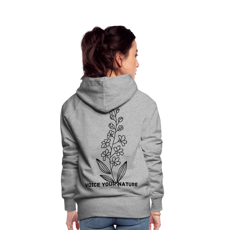 VYN Women’s Hoodie Dark print - heather grey