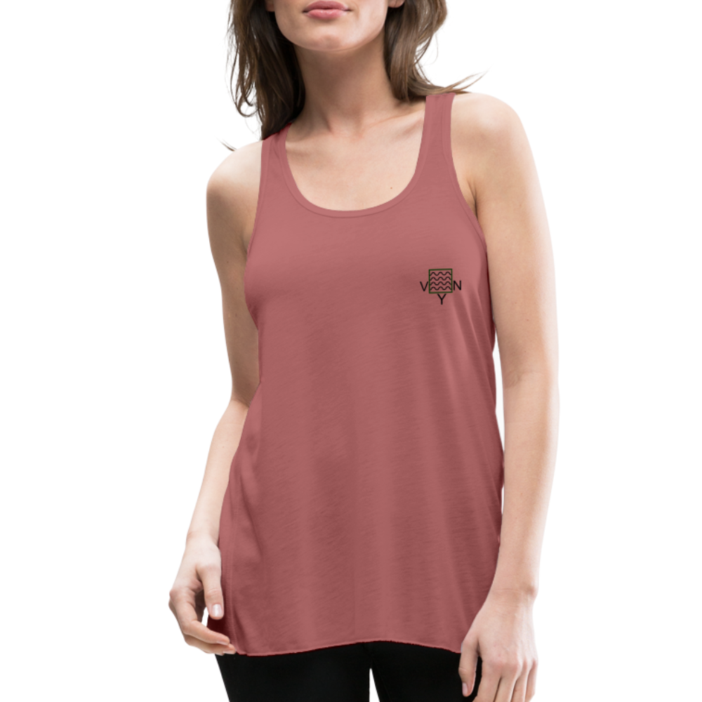 VYN Just Flow Women's Flowy Tank Top - mauve