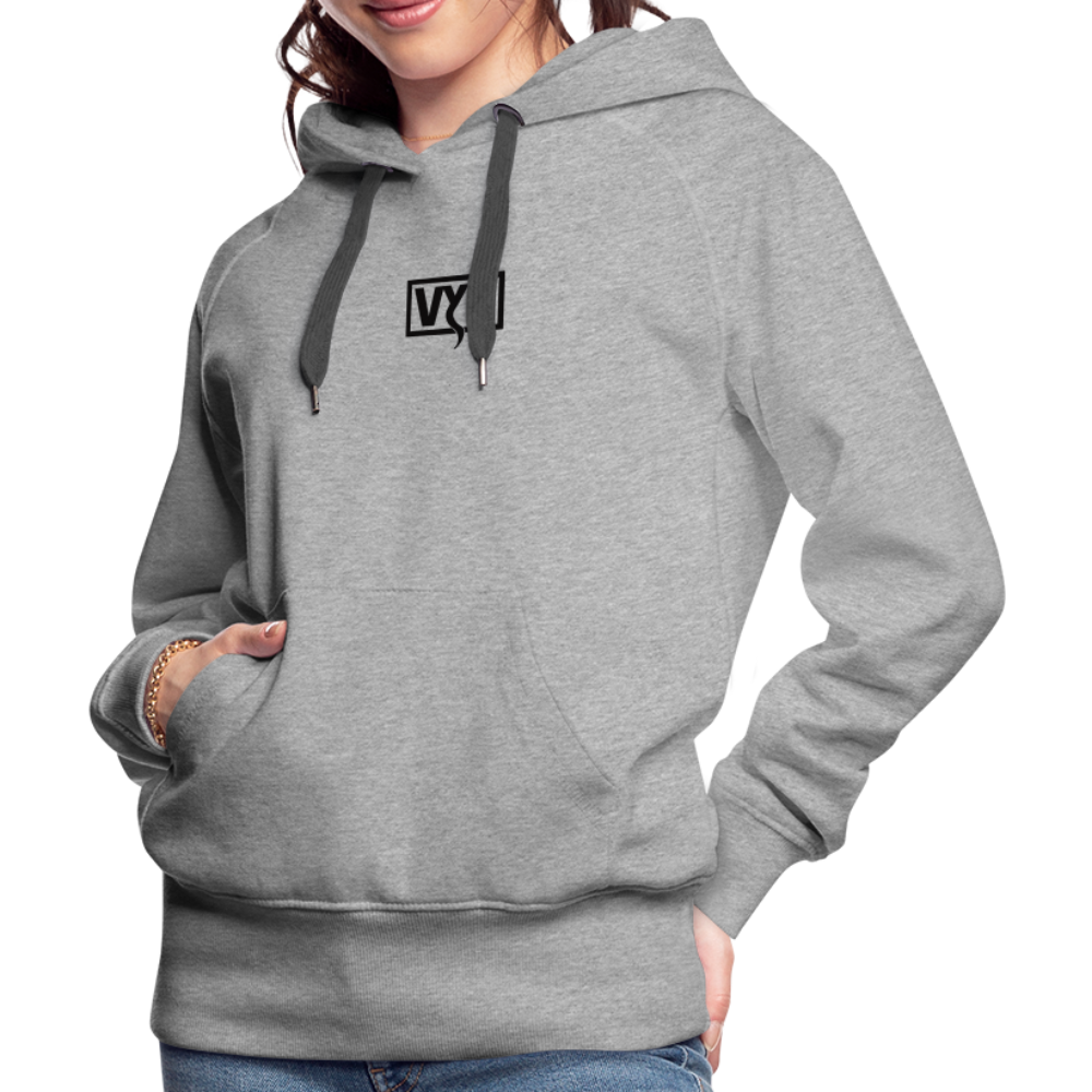 VYN Women’s Hoodie Dark print - heather grey