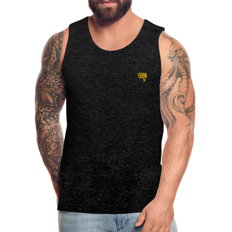 VYN Question of the Day Tank top BLK/YLW - charcoal grey