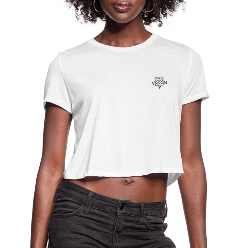 VYN Just Flow Women's Cropped T-Shirt - white