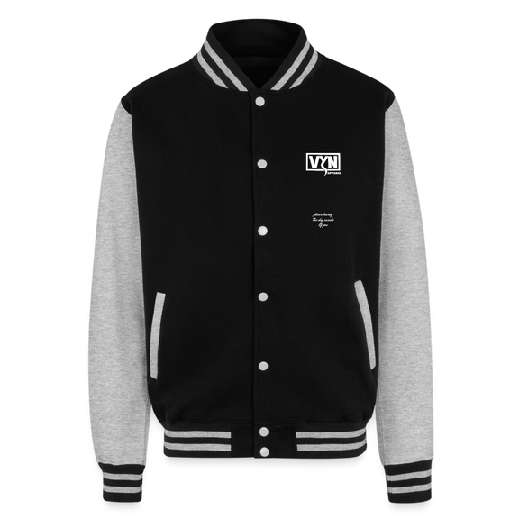 VYN Heavyweight Letterman Jacket - black/heather grey