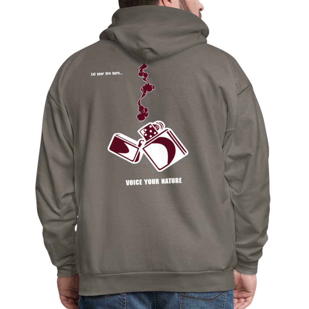 VYN “Let Your Fire Burn” Original Hoodie (maroon) - asphalt gray