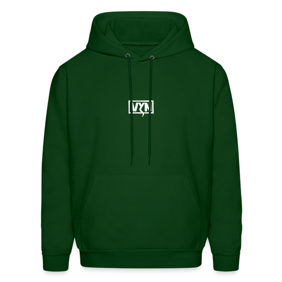 VYN Men's Hoodie white logo - forest green