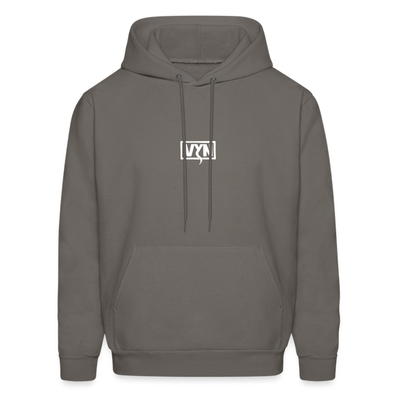 VYN Men's Hoodie white logo - asphalt gray