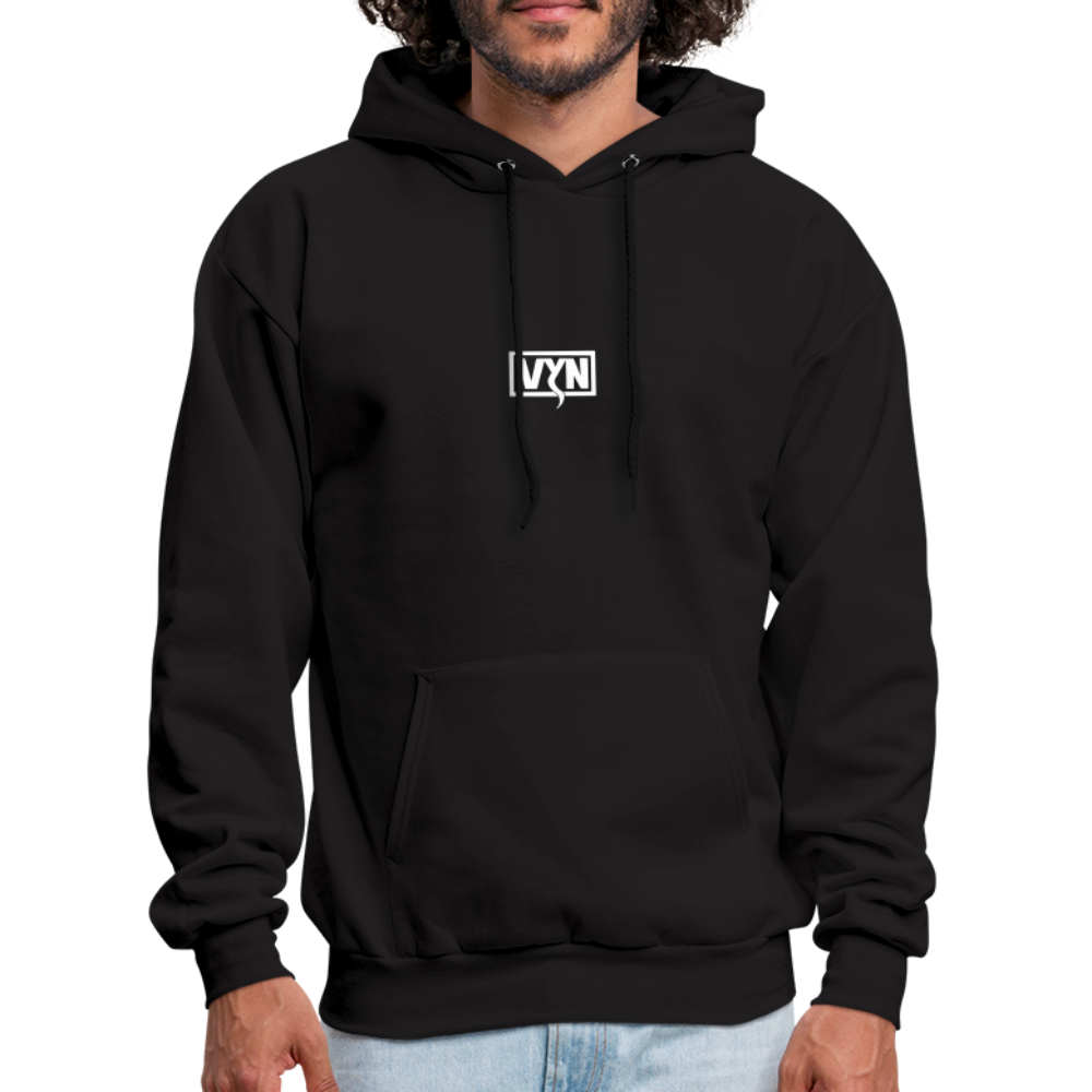 VYN Men's Hoodie white logo - black