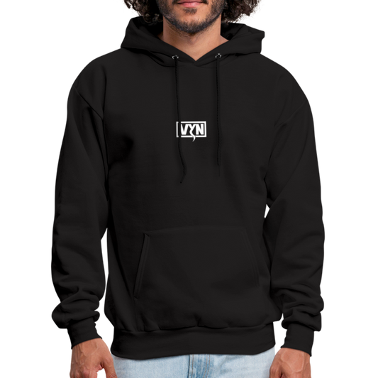 VYN Men's Hoodie white logo - black