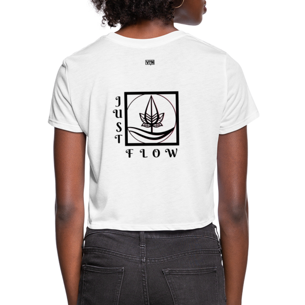 VYN Just Flow Women's Cropped T-Shirt - white