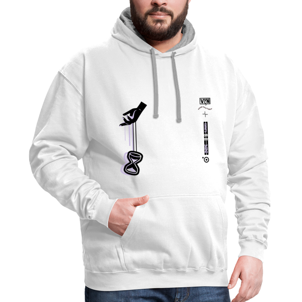 VYN Times Contrast Hoodie - white/gray