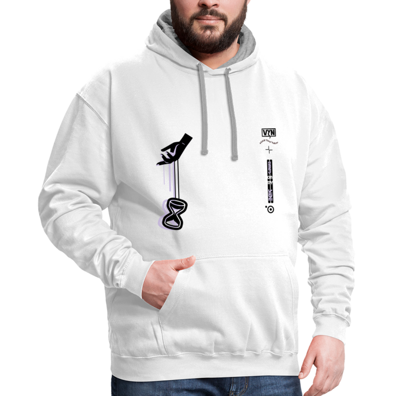 VYN Times Contrast Hoodie - white/gray