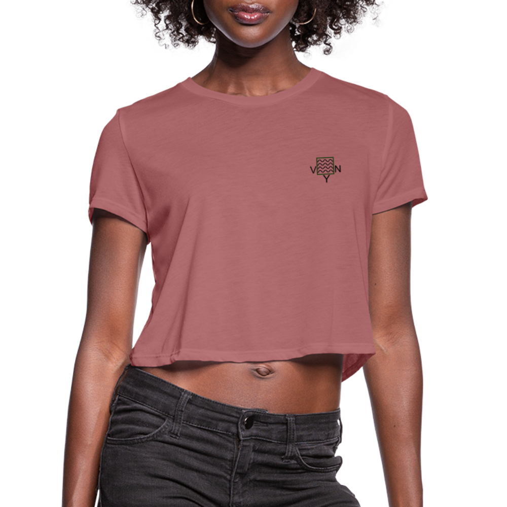 VYN Just Flow Women's Cropped T-Shirt - mauve