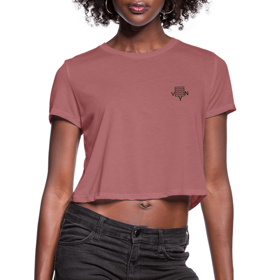 VYN Just Flow Women's Cropped T-Shirt - mauve