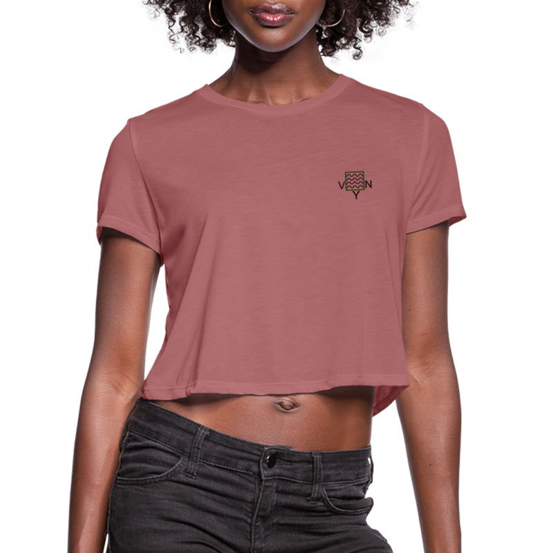 VYN Just Flow Women's Cropped T-Shirt - mauve