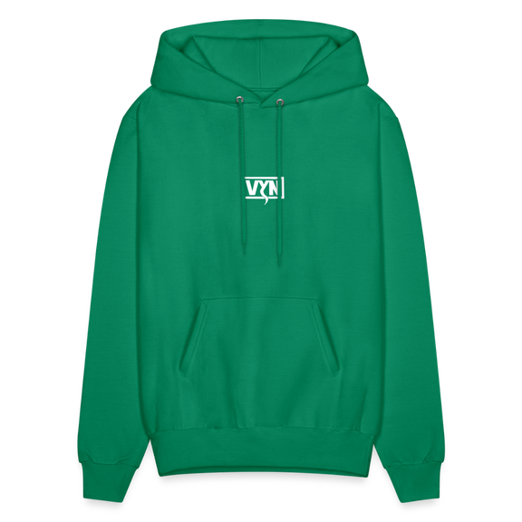 VYN Men's Hoodie white logo - kelly green