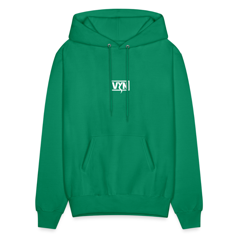 VYN Men's Hoodie white logo - kelly green