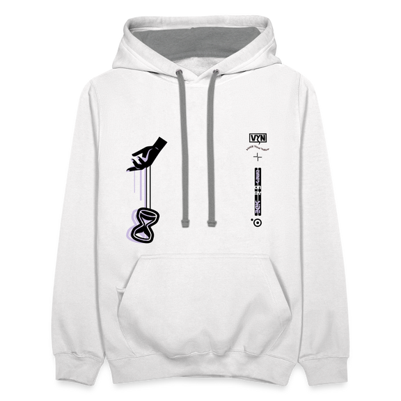 VYN Times Contrast Hoodie - white/gray