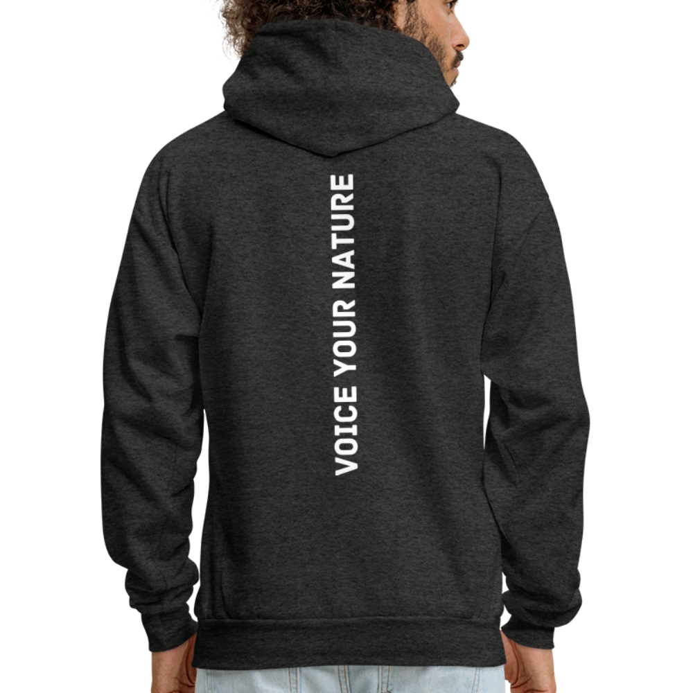 VYN Men's Hoodie white logo - charcoal grey