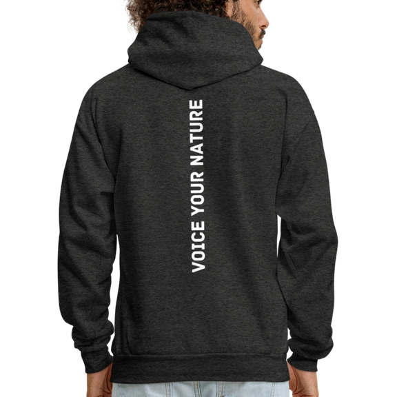 VYN Men's Hoodie white logo - charcoal grey