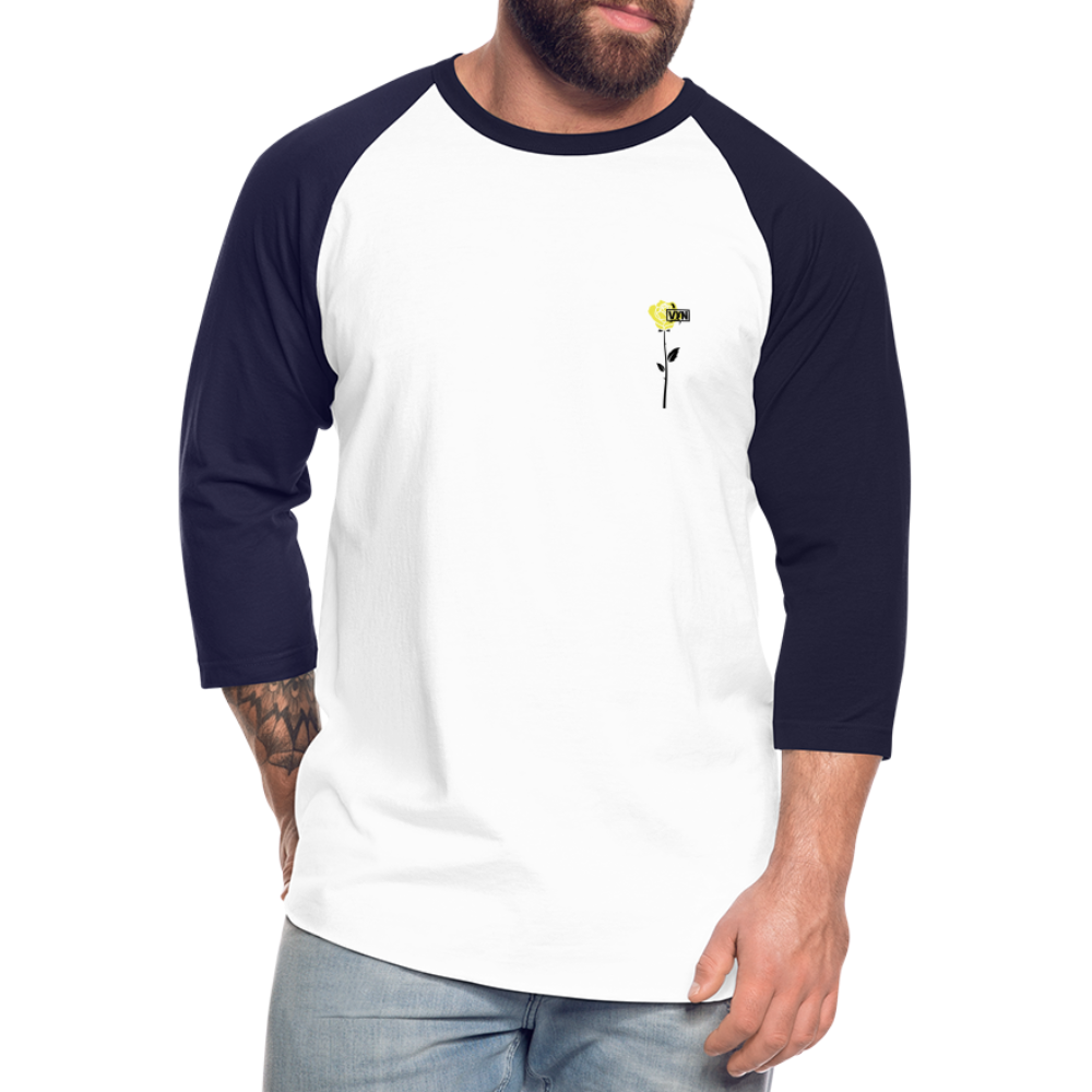 VYN SMM92Rose Unisex Baseball Tee - white/navy