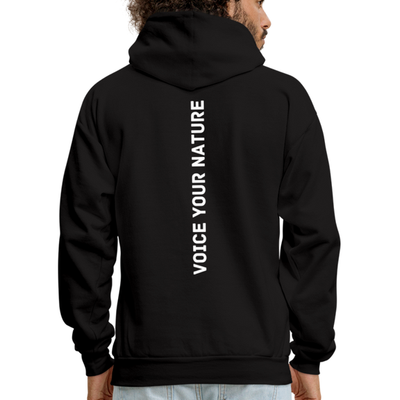 VYN Men's Hoodie white logo - black