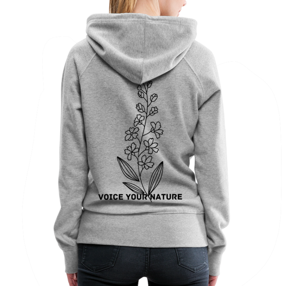 VYN Women’s Hoodie Dark print - heather grey