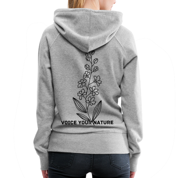 VYN Women’s Hoodie Dark print - heather grey