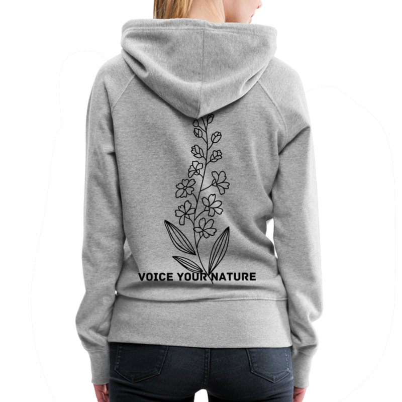 VYN Women’s Hoodie Dark print - heather grey