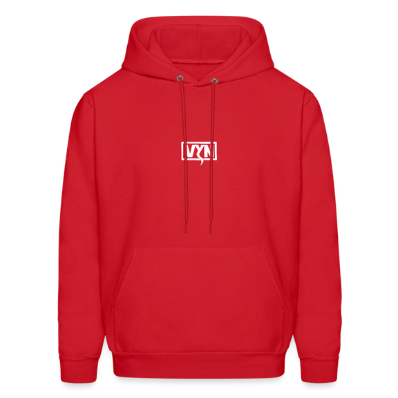 VYN Men's Hoodie white logo - red