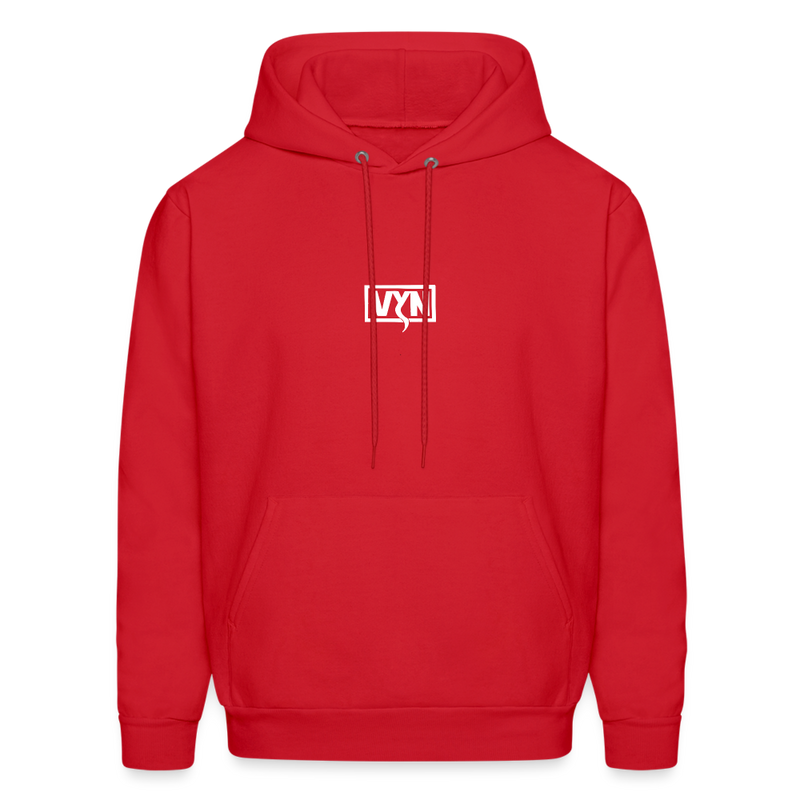 VYN Men's Hoodie white logo - red