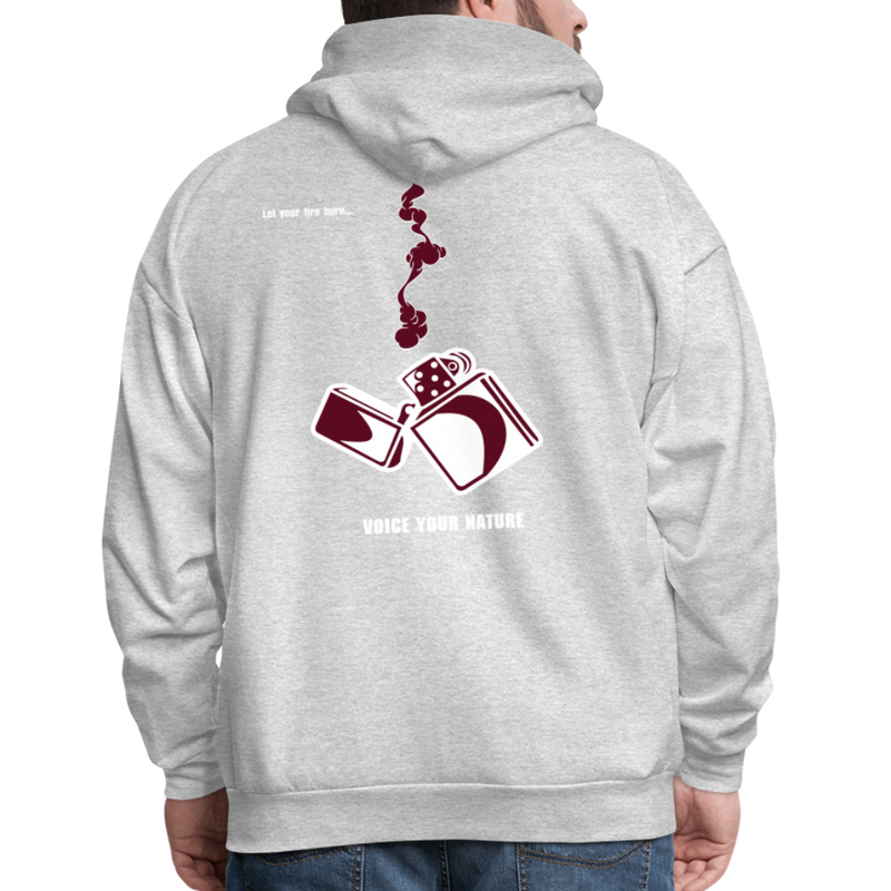 VYN “Let Your Fire Burn” Original Hoodie (maroon) - ash 