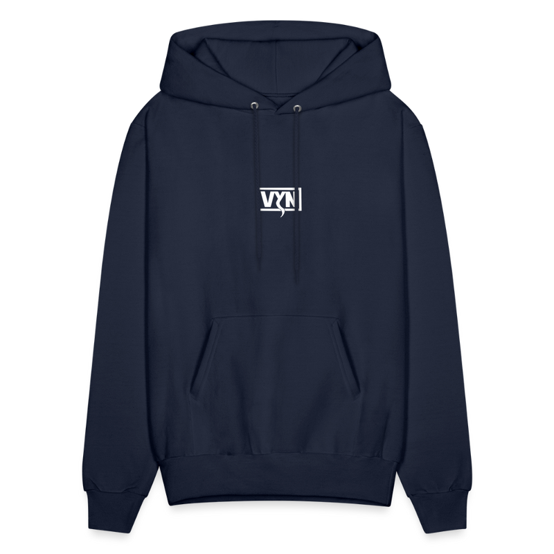 VYN Men's Hoodie white logo - navy