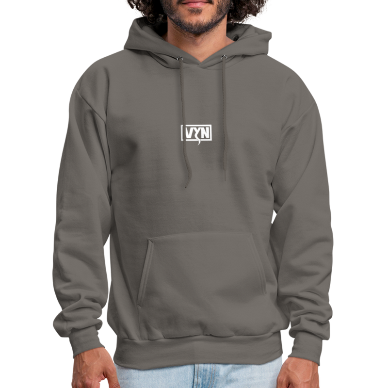 VYN Men's Hoodie white logo - asphalt gray