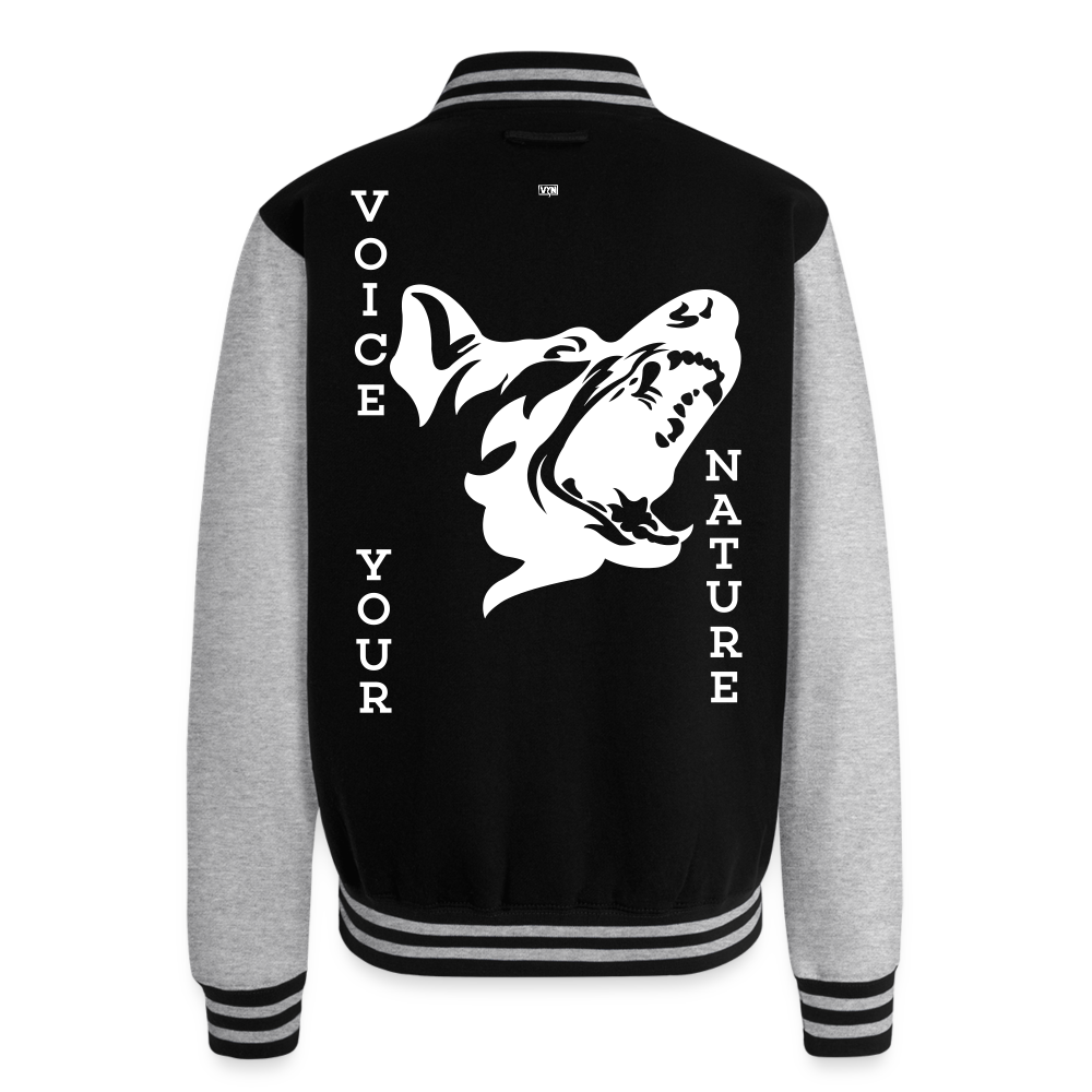 VYN Heavyweight Letterman Jacket - black/heather grey