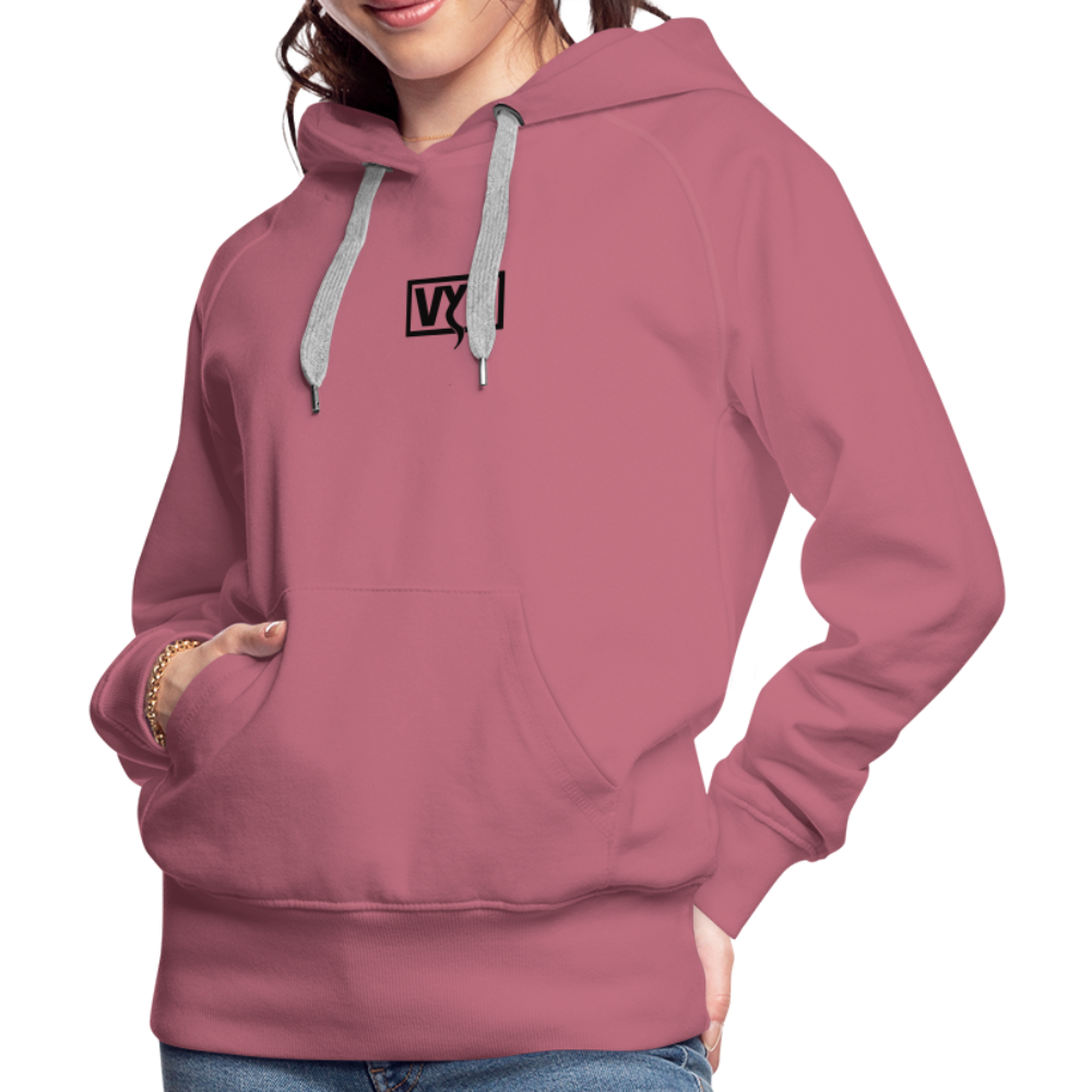 VYN Women’s Hoodie Dark print - mauve